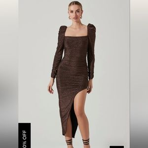 ASTR Vanozza Metallic Midi